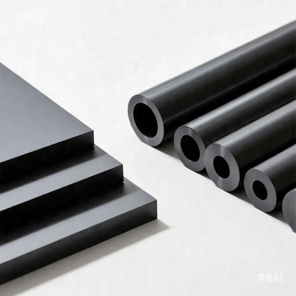 PEEK black rod, sheet, tube